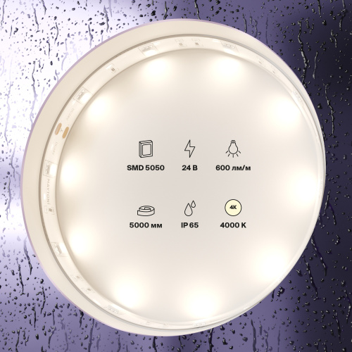 Светодиодная влагозащищенная лента Maytoni Technical 7,2W/m 30LED/m 5050SMD дневной белый 5M 10164 Светодиодная влагозащищенная лента Maytoni Technical 7,2W/m 30LED/m 5050SMD дневной белый 5M 10164