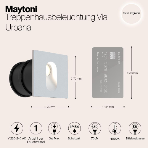 Уличный светодиодный светильник Maytoni Via Urbana O022-L3W Уличный светодиодный светильник Maytoni Via Urbana O022-L3W
