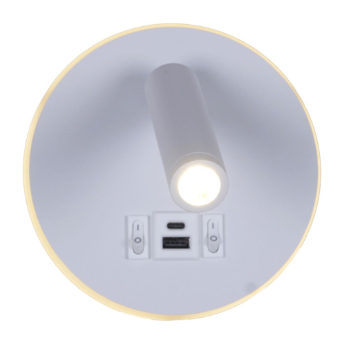 Настенный светодиодный светильник Reluce 86203-9.2-001KT LED12W+USB WT Настенный светодиодный светильник Reluce 86203-9.2-001KT LED12W+USB WT