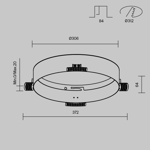 Аксессуар для встраиваемого светильника Technical DLA032-TRS36-W Аксессуар для встраиваемого светильника Technical DLA032-TRS36-W