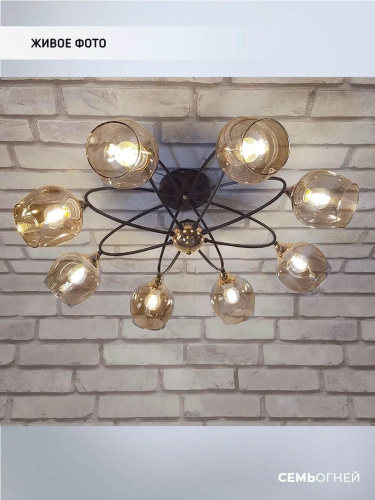 Потолочная люстра Seven Fires Klimin WD3528/8C-CF-FGD-AM Потолочная люстра Seven Fires Klimin WD3528/8C-CF-FGD-AM