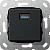 Розетка USB 3.0 A Gira System 55 черный матовый 568210