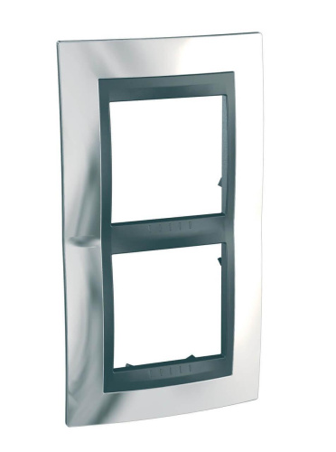 Рамка 2-постовая вертикальная Schneider Electric Unica Top MGU66.004V.210 Рамка 2-постовая вертикальная Schneider Electric Unica Top MGU66.004V.210