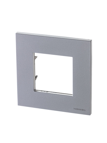 Рамка 1-постовая ABB Zenit серебро 2CLA227100N1301 Рамка 1-постовая ABB Zenit серебро 2CLA227100N1301