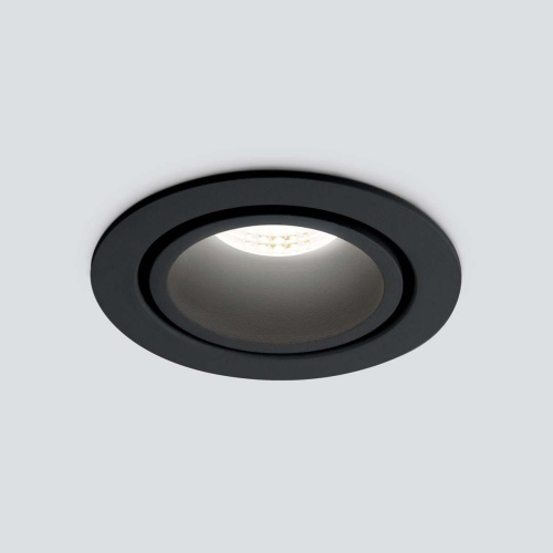 Встраиваемый светодиодный светильник Elektrostandard 15267/LED 7W 4200K черный/черный a055722