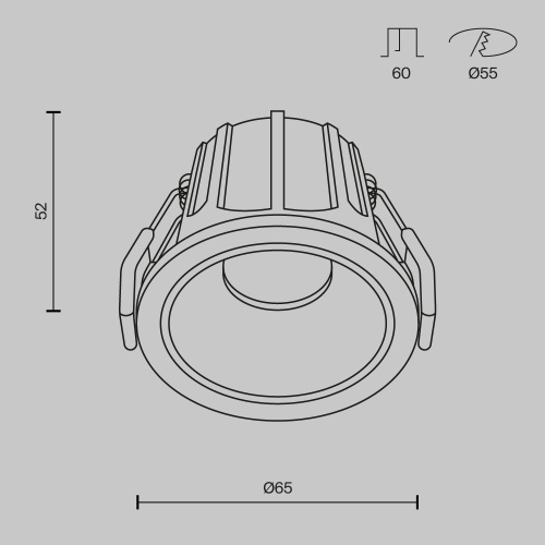 Встраиваемый светильник Technical DL043-01-10W3K-D-RD-WB Встраиваемый светильник Technical DL043-01-10W3K-D-RD-WB