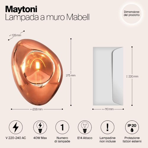 Настенный светильник Maytoni Mabell MOD306WL-01C