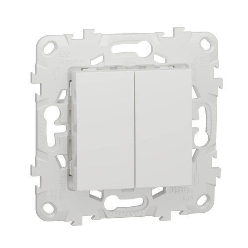 Выключатель двухклавишный Schneider Electric Unica New NU521118 Выключатель двухклавишный Schneider Electric Unica New NU521118