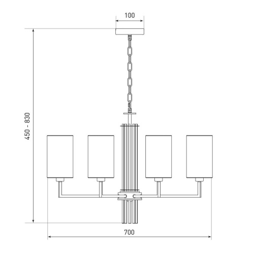 Подвесная люстра Eurosvet Soffio 60134/8 никель Подвесная люстра Eurosvet Soffio 60134/8 никель