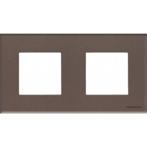 Рамка 2-постовая ABB Zenit стекло кофейное 2CLA227200N3701