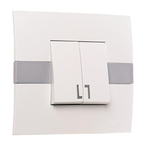 Выключатель Mono Electric Eсо двухклавишный белый 101-010101-102 Выключатель Mono Electric Eсо двухклавишный белый 101-010101-102