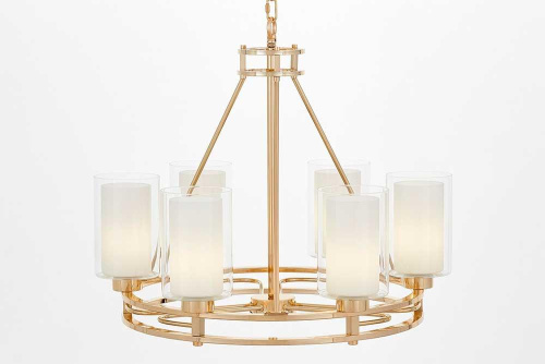 Подвесная люстра Lumina Deco Marietta LDP 8025-6 F.GD+WT Подвесная люстра Lumina Deco Marietta LDP 8025-6 F.GD+WT