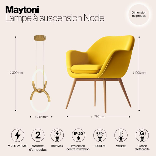 Подвесной светильник Maytoni MOD165PL-L18B3K Подвесной светильник Maytoni MOD165PL-L18B3K