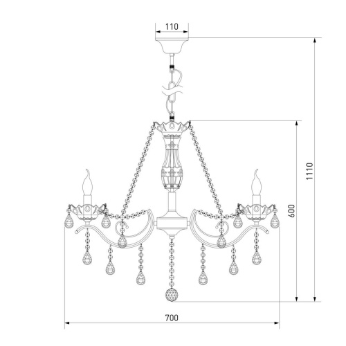 Подвесная люстра Eurosvet 3188/8 хром Strotskis Подвесная люстра Eurosvet 3188/8 хром Strotskis