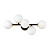 Настенный светильник Lumina Deco Marsiada LDW 6033-5 BK+F.GD