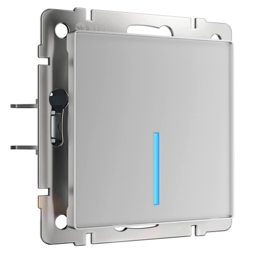 Сенсорный выключатель одноклавишный с функцией Wi-Fi Werkel серебряный W4510606 4690389149825 Сенсорный выключатель одноклавишный с функцией Wi-Fi Werkel серебряный W4510606 4690389149825