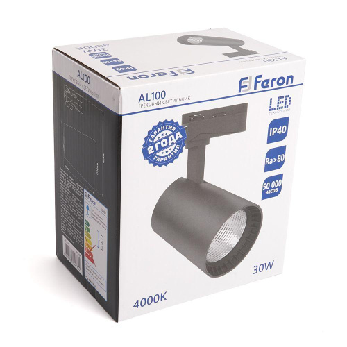 Трековый светодиодный светильник Feron AL100 41608 Трековый светодиодный светильник Feron AL100 41608