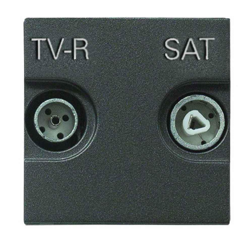 Розетка TV-R-SAT оконечная ABB Zenit антрацит 2CLA225170N1801