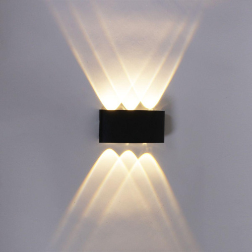 Уличный настенный светодиодный светильник Reluce 86833-9.2-006KT LED6*1W BK Уличный настенный светодиодный светильник Reluce 86833-9.2-006KT LED6*1W BK