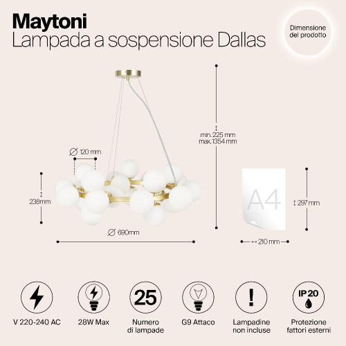 Подвесной светильник Maytoni MOD545PL-25BS Подвесной светильник Maytoni MOD545PL-25BS