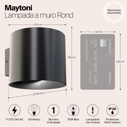 Бра Maytoni Rond C066WL-01B Бра Maytoni Rond C066WL-01B