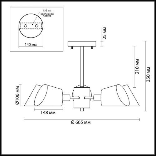 Потолочная люстра Lumion Kenia 4465/5C Потолочная люстра Lumion Kenia 4465/5C