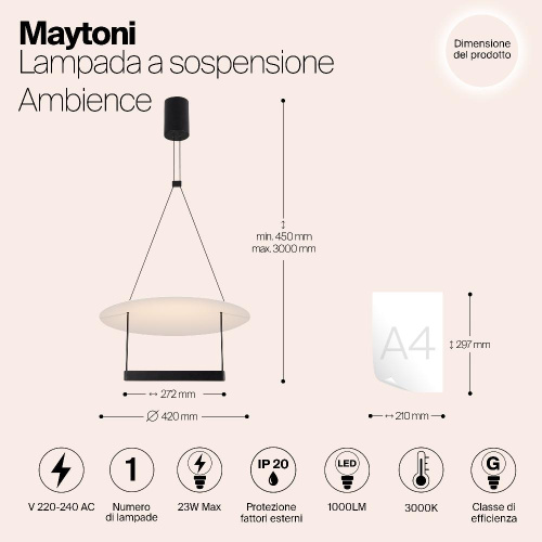 Подвесной светильник Maytoni MOD280PL-L23B3K Подвесной светильник Maytoni MOD280PL-L23B3K