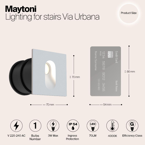 Уличный светодиодный светильник Maytoni Via Urbana O022-L3W Уличный светодиодный светильник Maytoni Via Urbana O022-L3W