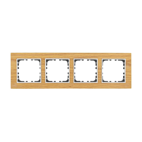 Рамка LK Studio 4-постовая из натурального светлого дерева (дуб) LK60 864455-1 Рамка LK Studio 4-постовая из натурального светлого дерева (дуб) LK60 864455-1