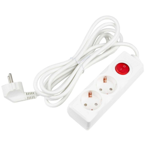 Удлинитель Uniel Ultra 2гн х 3м с/з S-GCU2-3B White UL-00010010 Удлинитель Uniel Ultra 2гн х 3м с/з S-GCU2-3B White UL-00010010