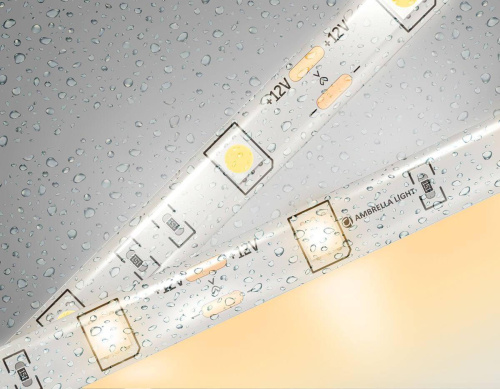 Светодиодная влагозащищенная лента Ambrella Light 7,2W/m 30LED/m 5050SMD теплый белый 5M GS1901 Светодиодная влагозащищенная лента Ambrella Light 7,2W/m 30LED/m 5050SMD теплый белый 5M GS1901