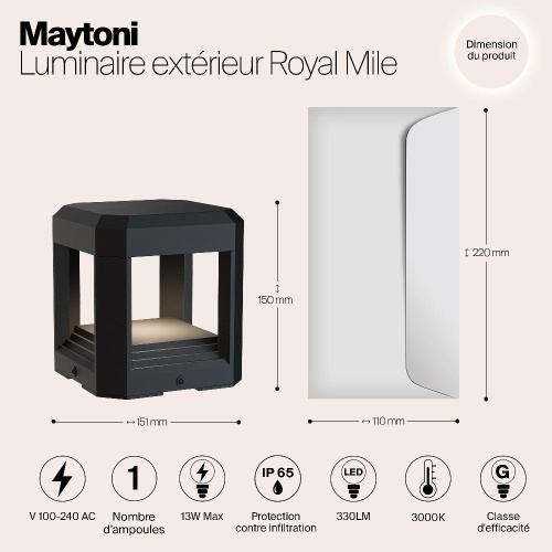 Ландшафтный светодиодный светильник Maytoni Royal Mile O019FL-L13GR3K Ландшафтный светодиодный светильник Maytoni Royal Mile O019FL-L13GR3K