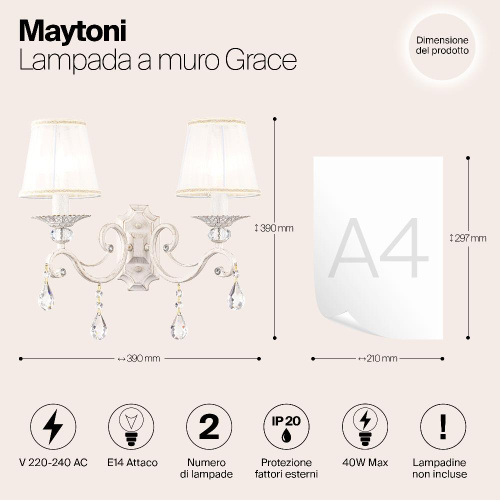 Бра Maytoni Grace ARM247-02-G Бра Maytoni Grace ARM247-02-G