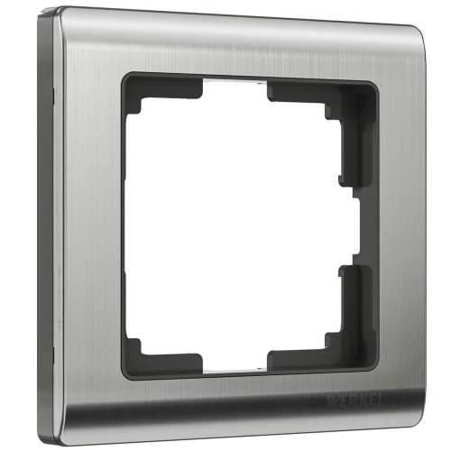 Рамка на 1 пост Werkel Metallic глянцевый никель W0011602 4690389159022 Рамка на 1 пост Werkel Metallic глянцевый никель W0011602 4690389159022