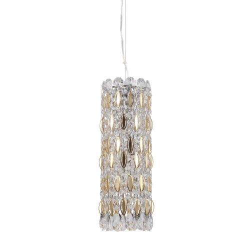 Подвесной светильник Crystal Lux Lirica SP3 Chrome/Gold-Transparent Подвесной светильник Crystal Lux Lirica SP3 Chrome/Gold-Transparent
