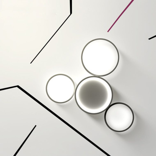 Потолочная Люстра В Виде Колец Twine 4 Rings Black By Imperiumloft