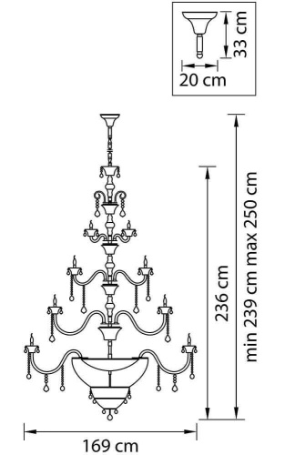 Подвесная люстра Osgona Tesoro 710572 Подвесная люстра Osgona Tesoro 710572