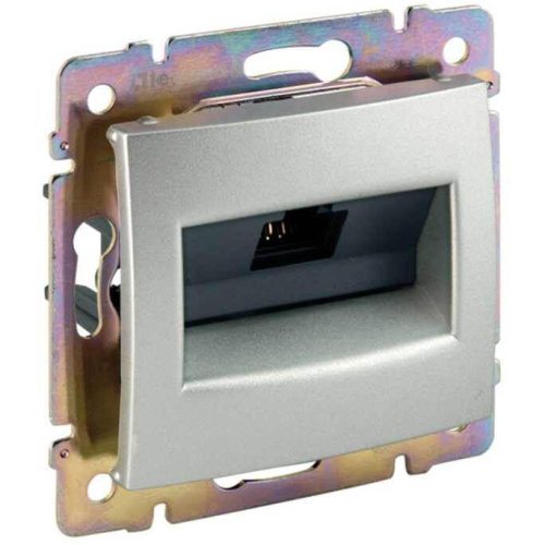 Розетка компьютерная RJ45 Legrand Valena 6 кат FTP на винтах алюминий 770232 Розетка компьютерная RJ45 Legrand Valena 6 кат FTP на винтах алюминий 770232