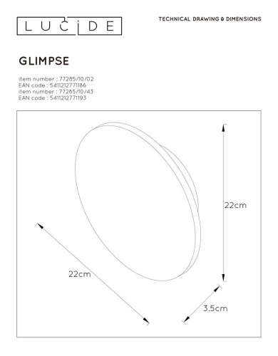 Настенный светодиодный светильник Lucide Glimpse 77285/10/02 Настенный светодиодный светильник Lucide Glimpse 77285/10/02