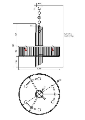 Подвесной светильник Maytoni MOD174PL-06G Подвесной светильник Maytoni MOD174PL-06G