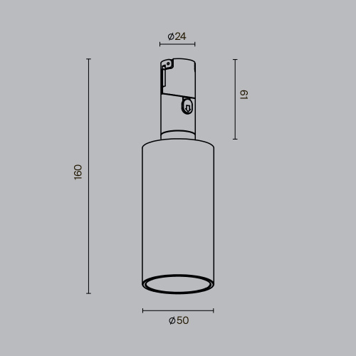 Трековый светильник Technical TR207-1-3W3K-B Трековый светильник Technical TR207-1-3W3K-B