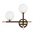Настенный светильник Lumina Deco Marsiada LDW 6033N-2 BK+GD