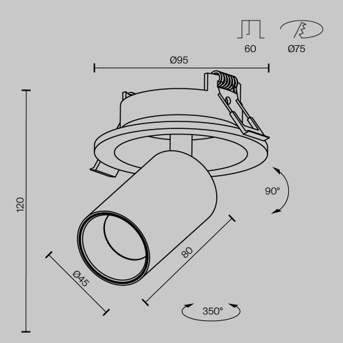 Встраиваемый светильник Technical C071CL-7W4K-WB Встраиваемый светильник Technical C071CL-7W4K-WB