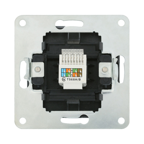 Розетка LK Studio компьютерная RJ-45 кат. 5е с накладкой (серебристый металлик) LK80 846103-1 Розетка LK Studio компьютерная RJ-45 кат. 5е с накладкой (серебристый металлик) LK80 846103-1