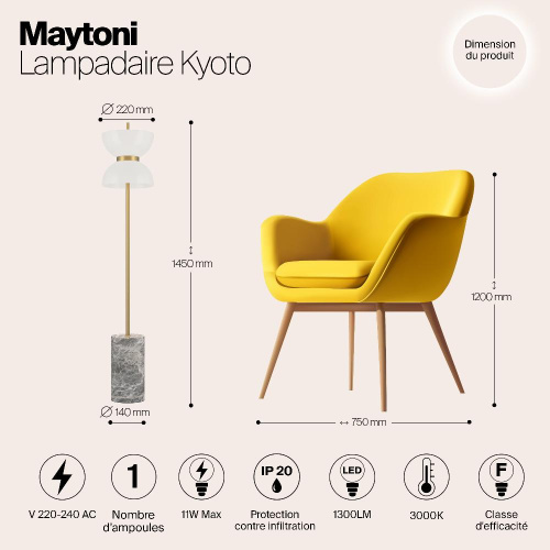 Напольный светильник (торшер) Maytoni MOD178FL-L11G3K Напольный светильник (торшер) Maytoni MOD178FL-L11G3K