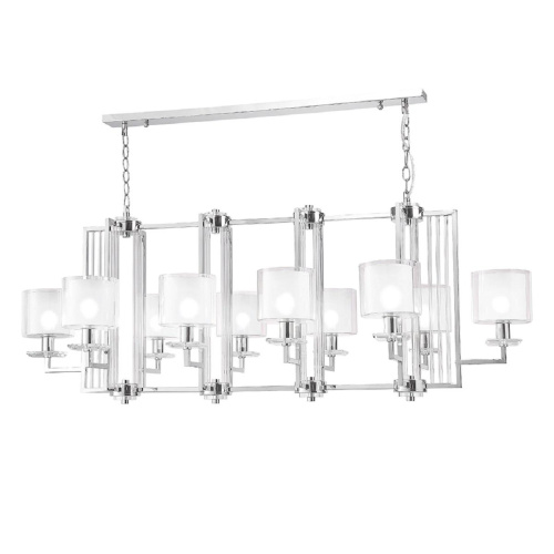Подвесная люстра Crystal Lux Nicolas SP10 L1300 Nickel/White
