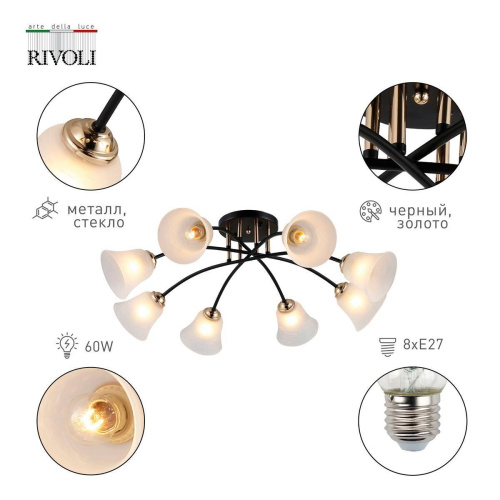 Потолочная люстра Rivoli Brenda 9099-308 Б0053399 Потолочная люстра Rivoli Brenda 9099-308 Б0053399