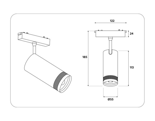 Трековый светодиодный светильник Ambrella light Track System GV1571 Трековый светодиодный светильник Ambrella light Track System GV1571