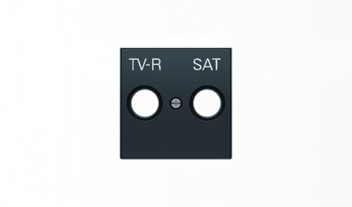 Накладка для TV-R-SAT розетки, серия SKY, цвет чёрный бархат Накладка для TV-R-SAT розетки, серия SKY, цвет чёрный бархат