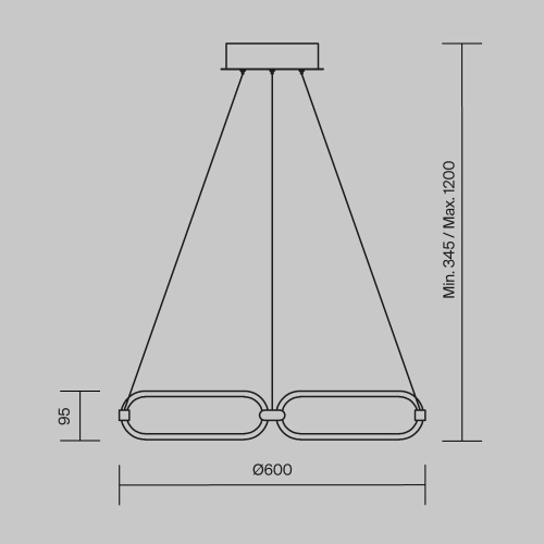 Подвесной светодиодный светильник Maytoni Chain MOD017PL-L50MG Подвесной светодиодный светильник Maytoni Chain MOD017PL-L50MG